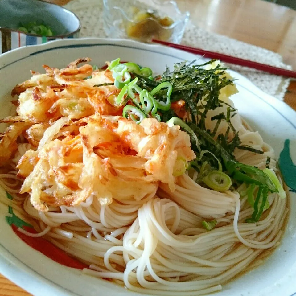 かおちゃんの☆おろしかき揚げぶっかけ素麺～♪|とまと🍅さん