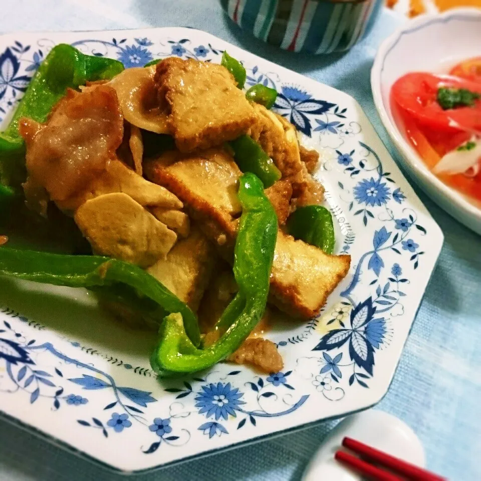 ～＊豚肉と厚揚げの味噌炒め＊～|とまと🍅さん