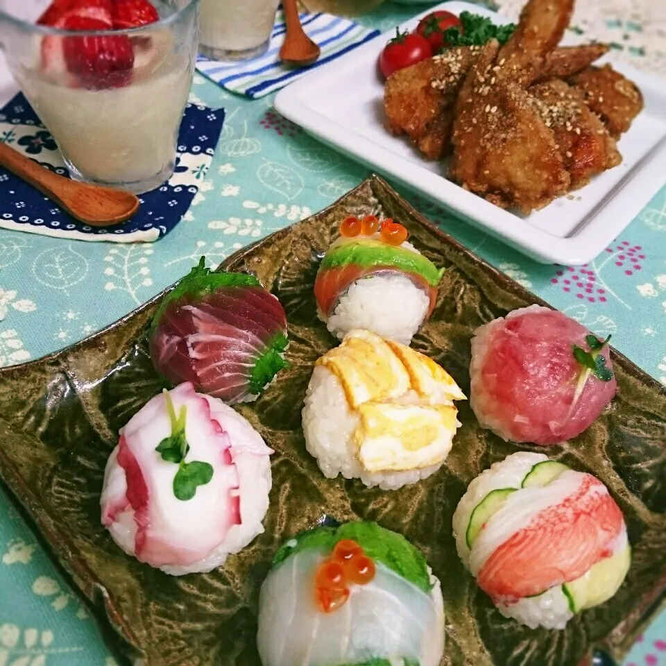 ひな祭り🎎作りおき手鞠寿司～～|とまと🍅さん