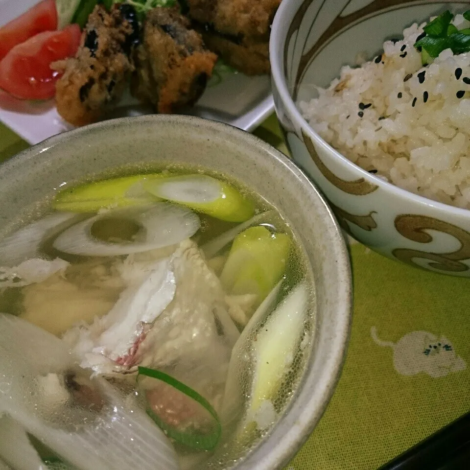 半額の鯛のアラで～鯛めし&アラ汁～～(*´ω｀*)|とまと🍅さん