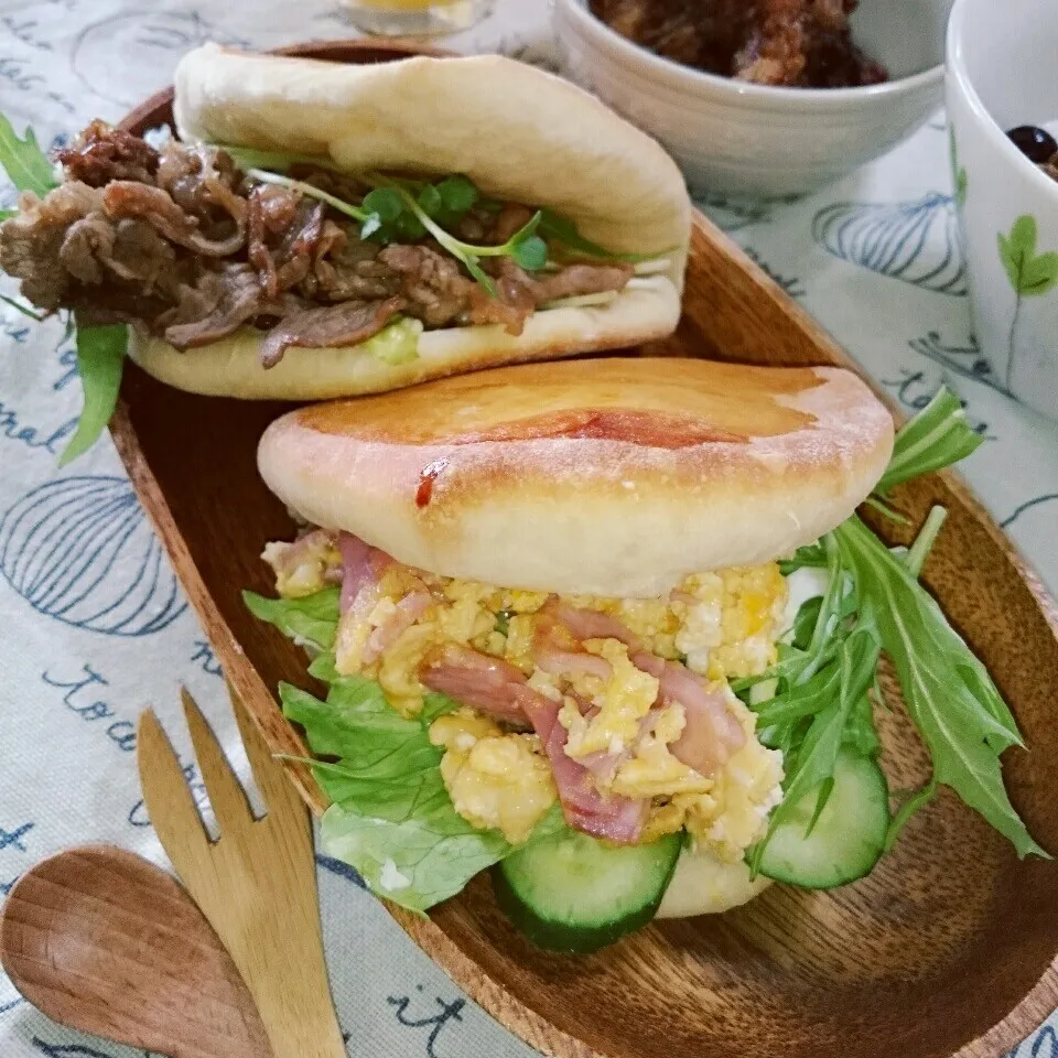 ぱっくりサンドで朝ごパン～～|とまと🍅さん