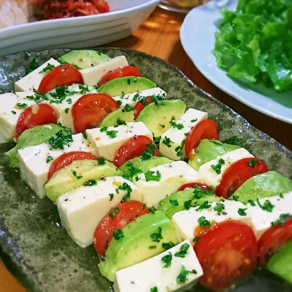 海さんの塩豆腐のカプレーゼ|とまと🍅さん