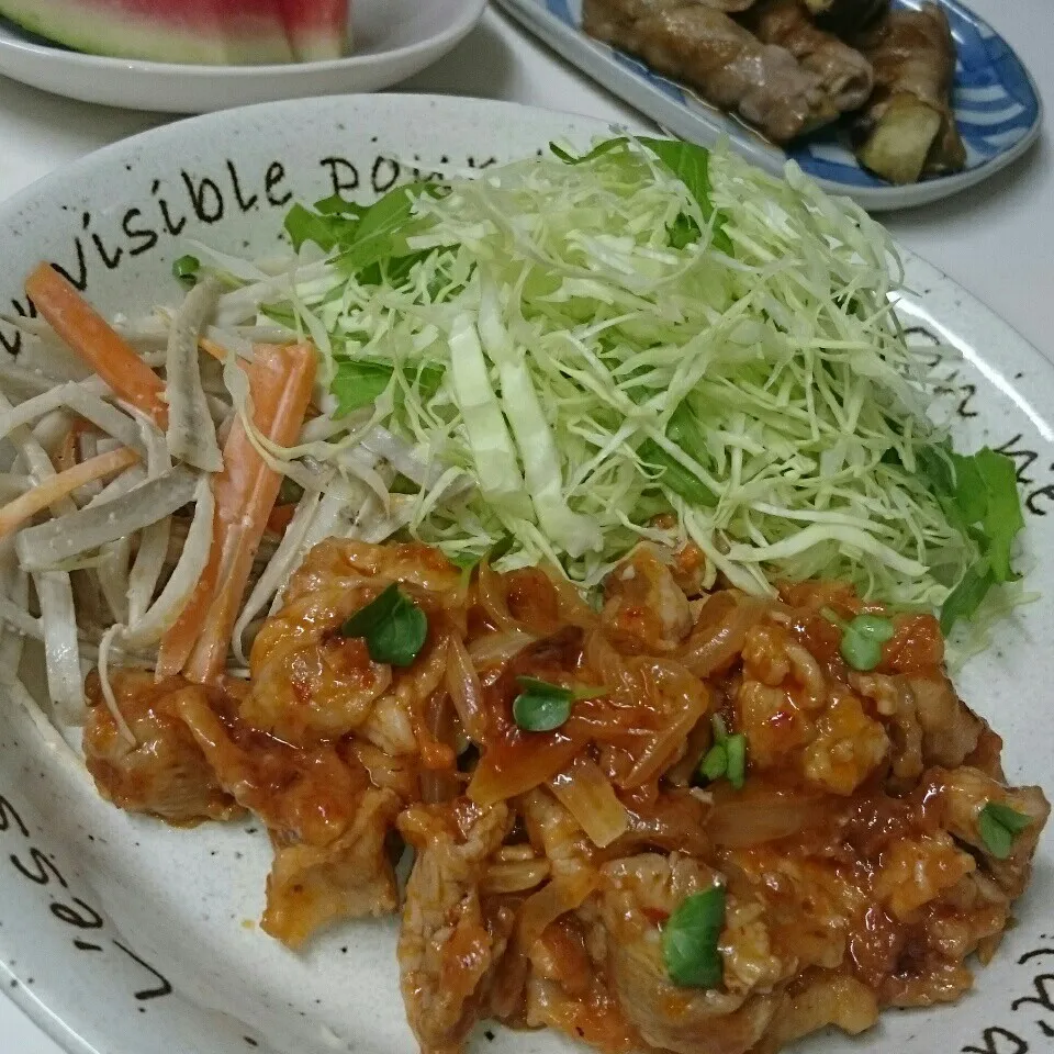 まねっこ♪豚バラケチャ醤炒め～ご飯モリモリ～|とまと🍅さん