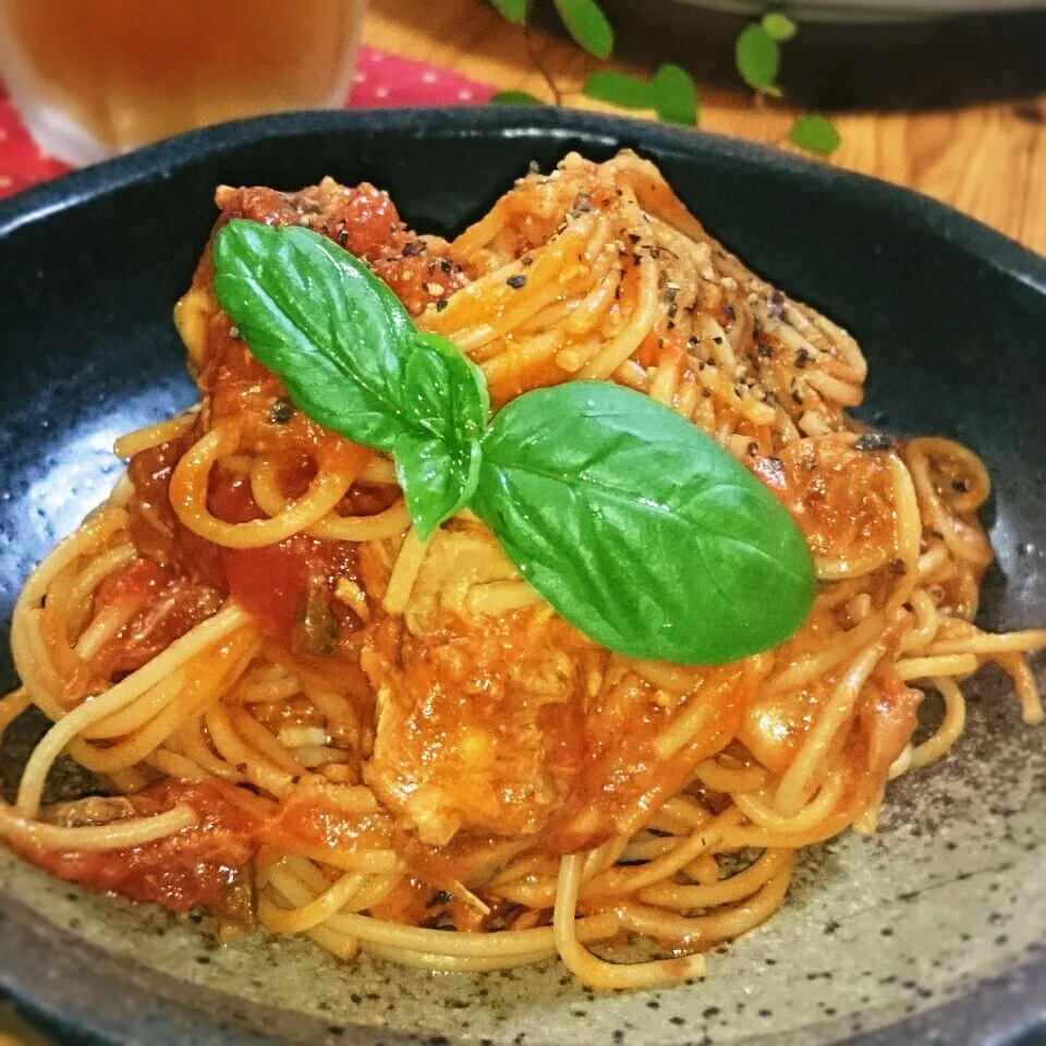 鯖みそトマトパスタ(*´ω｀*)|とまと🍅さん