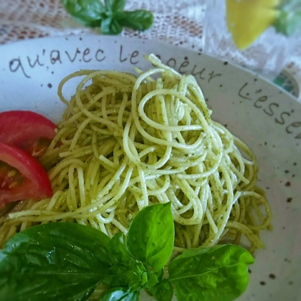 自家製ジェノベーゼでパスタ～|とまと🍅さん