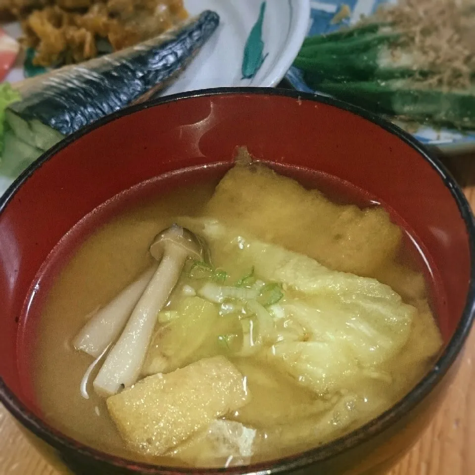 まねっこ♪焼き茄子のお味噌汁|とまと🍅さん