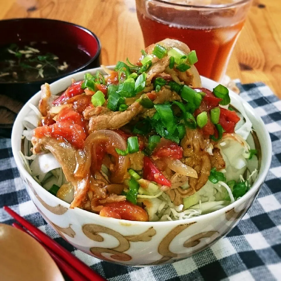 まねっこ♪トマト生姜焼き丼～|とまと🍅さん