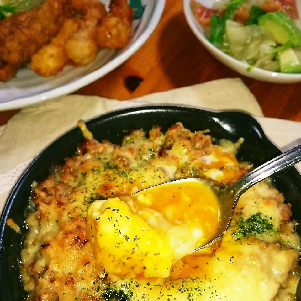 *まねっこ*マッシュパンプキンの肉味噌チーズ焼き♪|とまと🍅さん