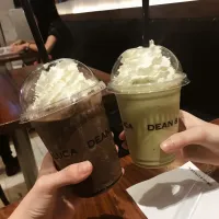 Chocolate frappe and Green tea frappe|Mew Meilingさん