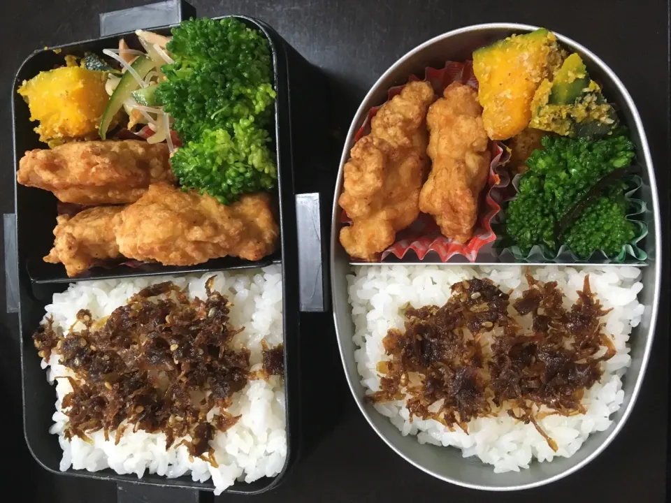 Snapdishの料理写真:24 Oct 2018, 4歳娘とパパのお弁当〜|kikkiさん