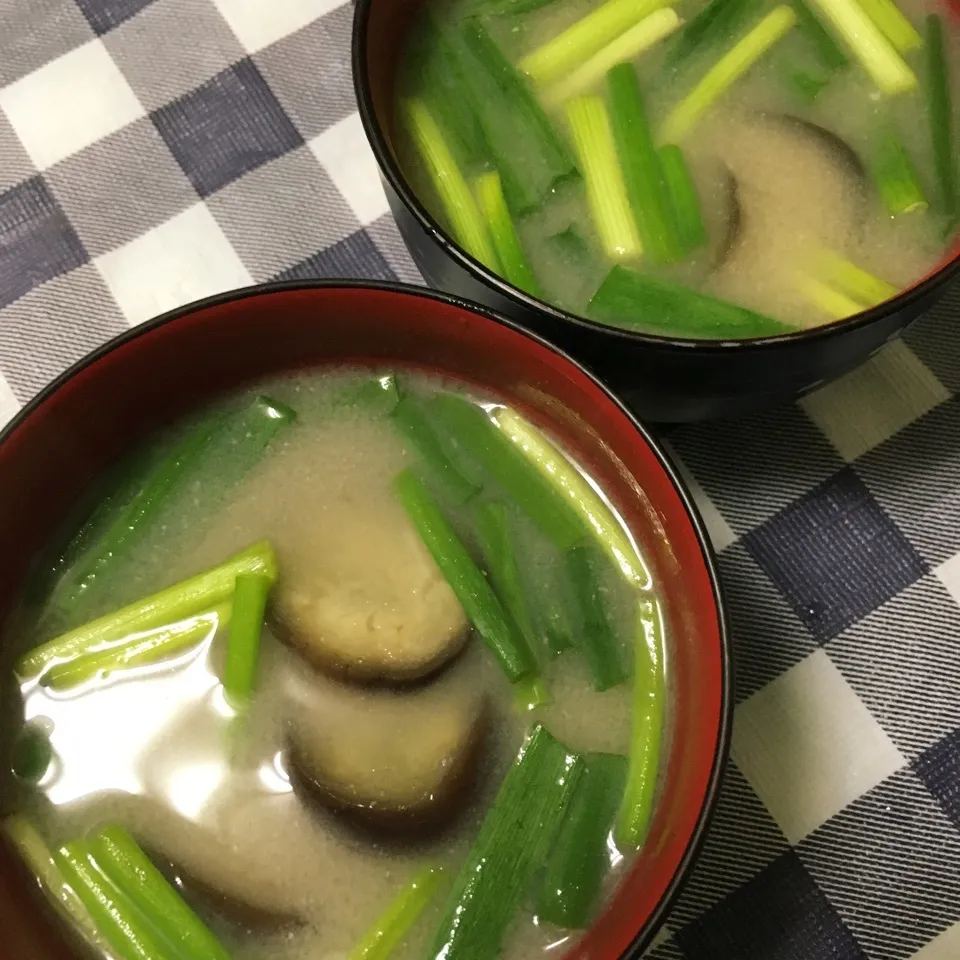 ナスの味噌汁といただき物|しろくまさん