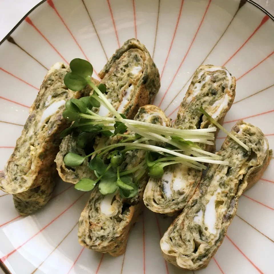 海苔の佃煮入り卵焼き|しろくまさん