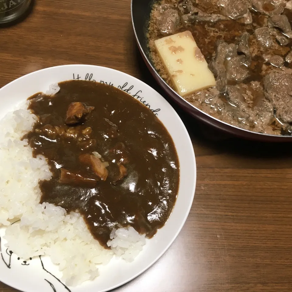 近江鶏カレー&松尾ジンギスカン餅入り|しろくまさん