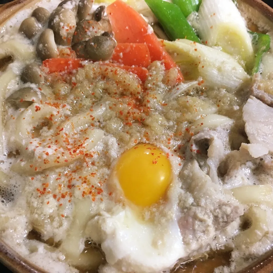 鍋焼き&レンジうどん|しろくまさん