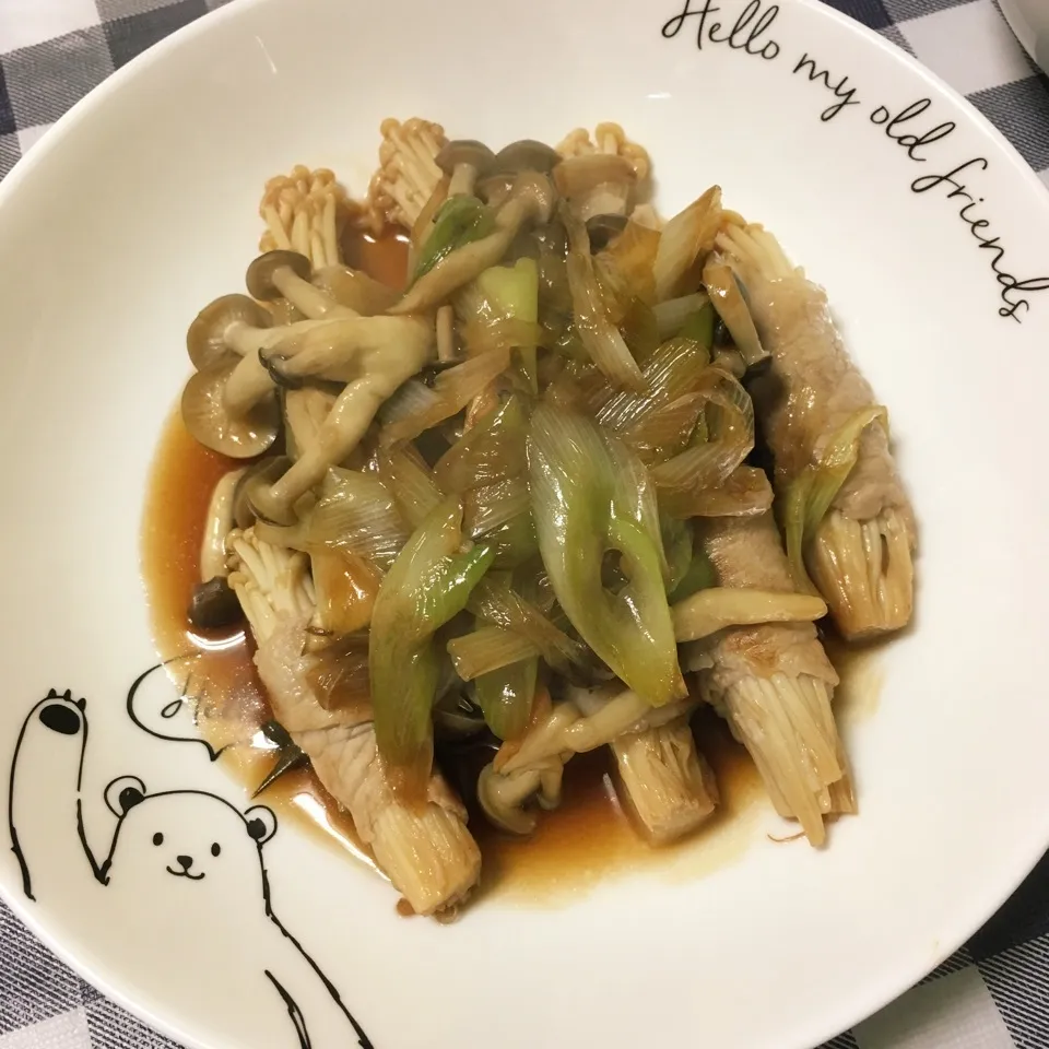 Snapdishの料理写真:えのき巻きすき焼き|しろくまさん