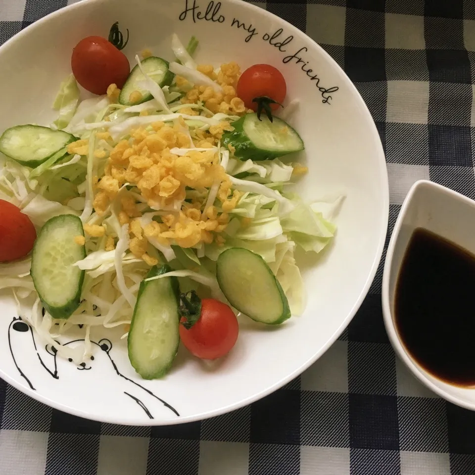 たぬきサラダ🥗|しろくまさん