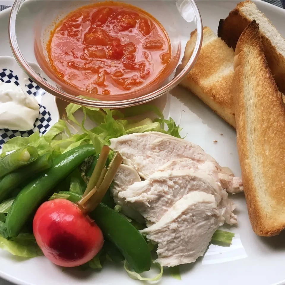 Snapdishの料理写真:ちたちゃん鶏ハム🥗|しろくまさん