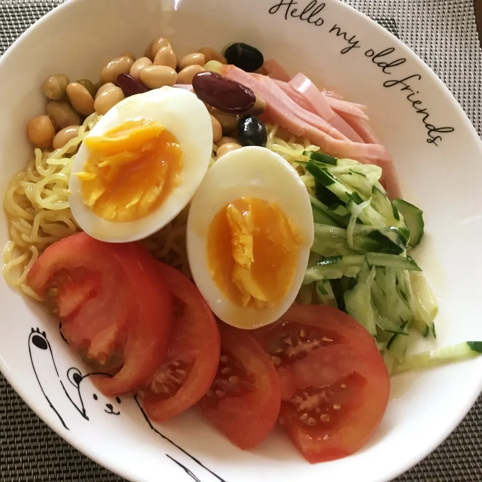 Snapdishの料理写真:ラーメンサラダ|しろくまさん