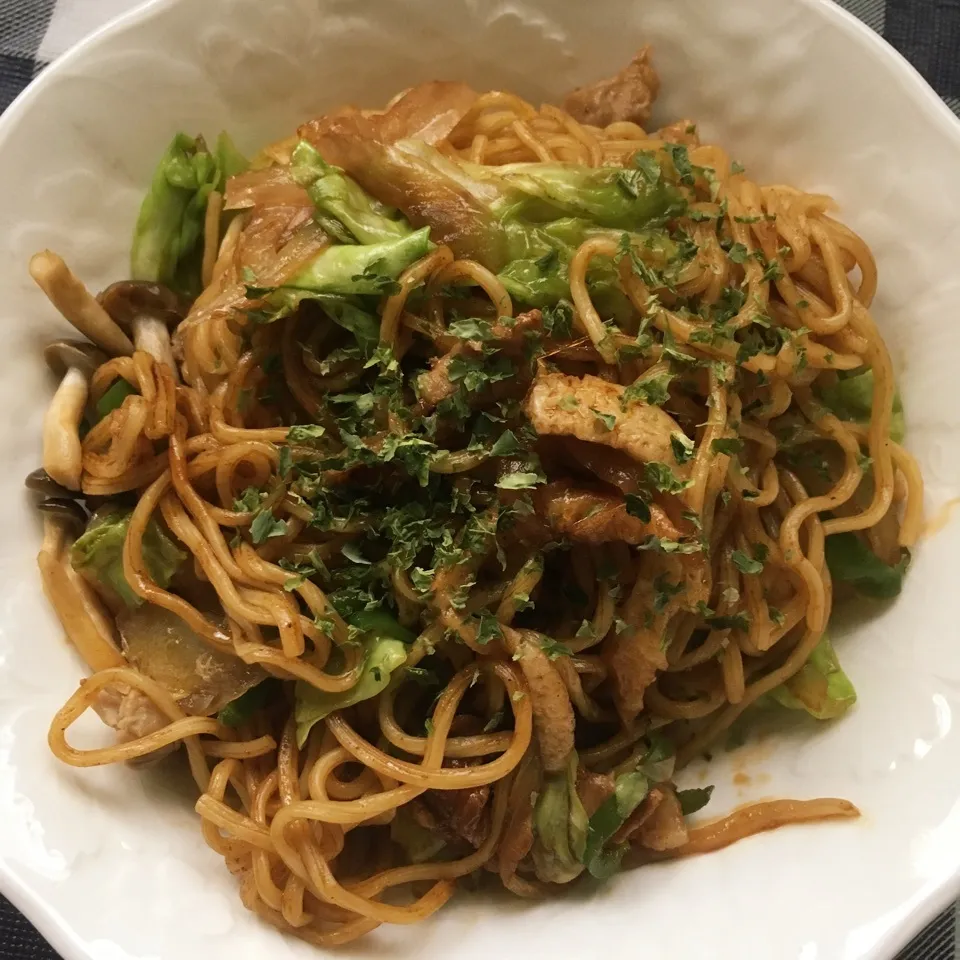 リュサちゃんの簡単焼きそば|しろくまさん