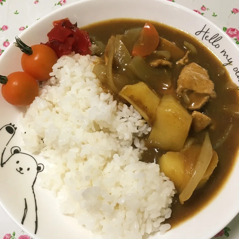 カレー🍛晩御飯|しろくまさん