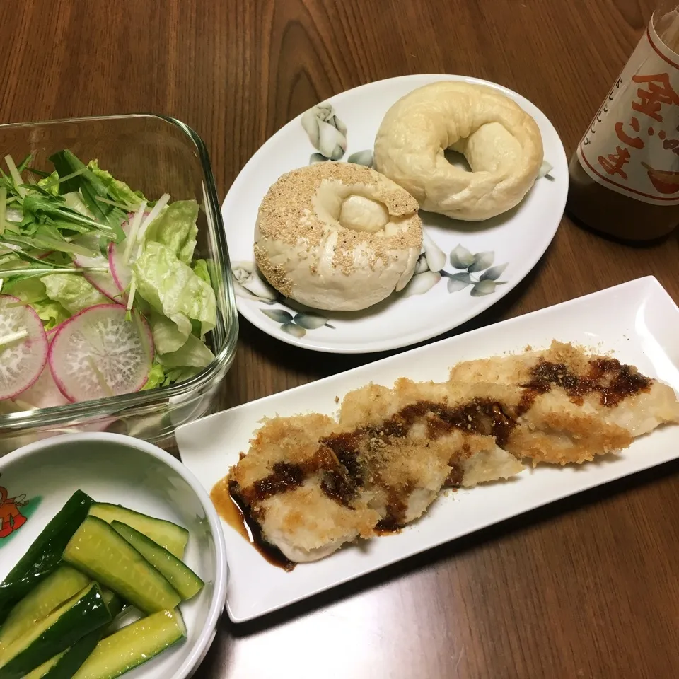 Snapdishの料理写真:1人晩御飯✌🏻️|しろくまさん