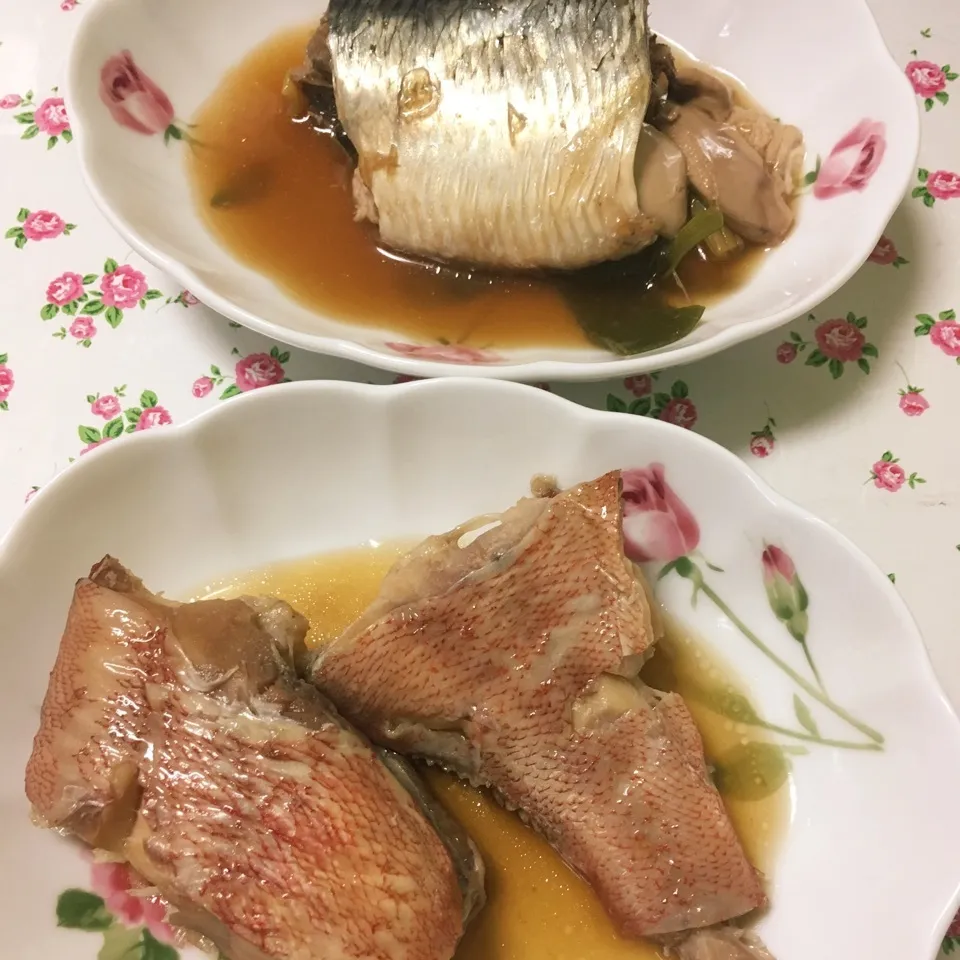 煮魚二種類🐡|しろくまさん