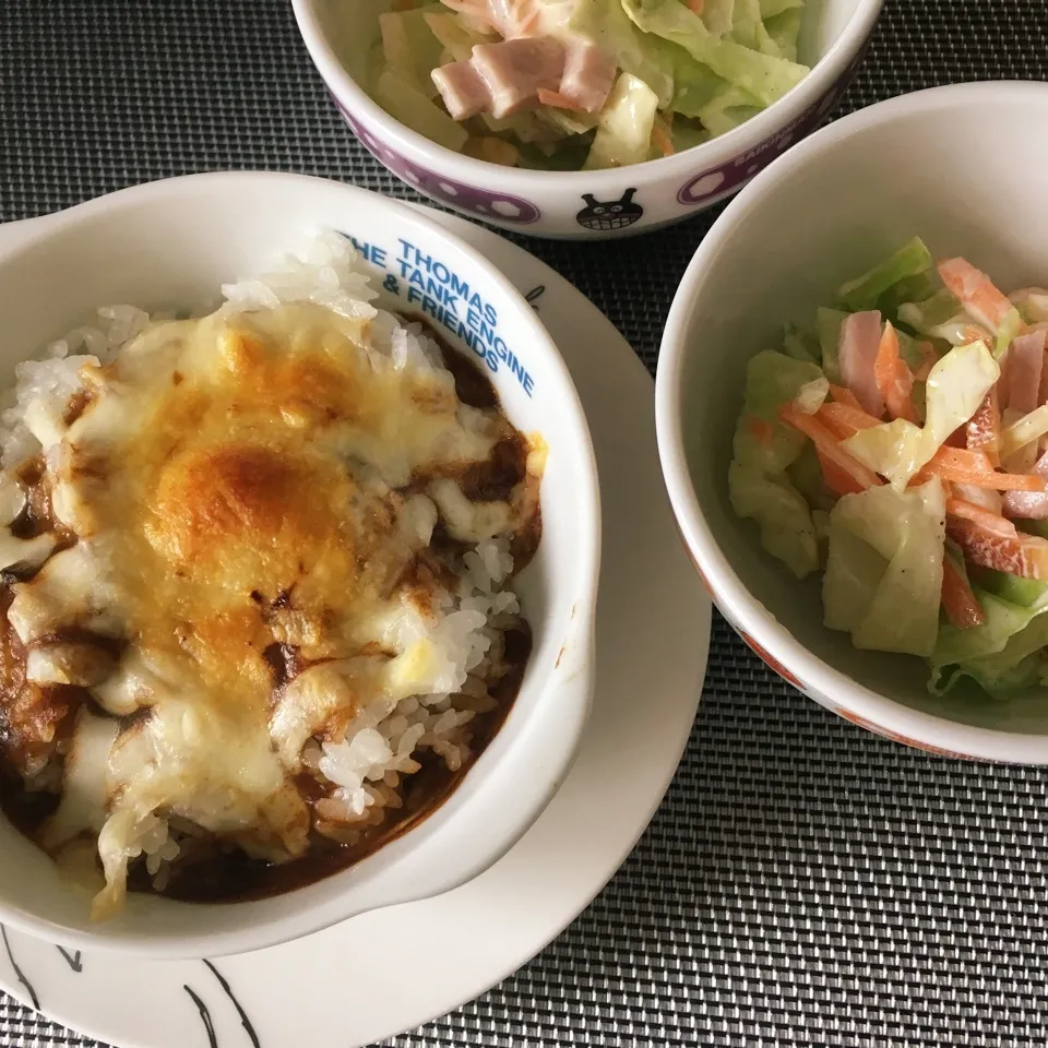 焼きカレーとコールスロー|しろくまさん