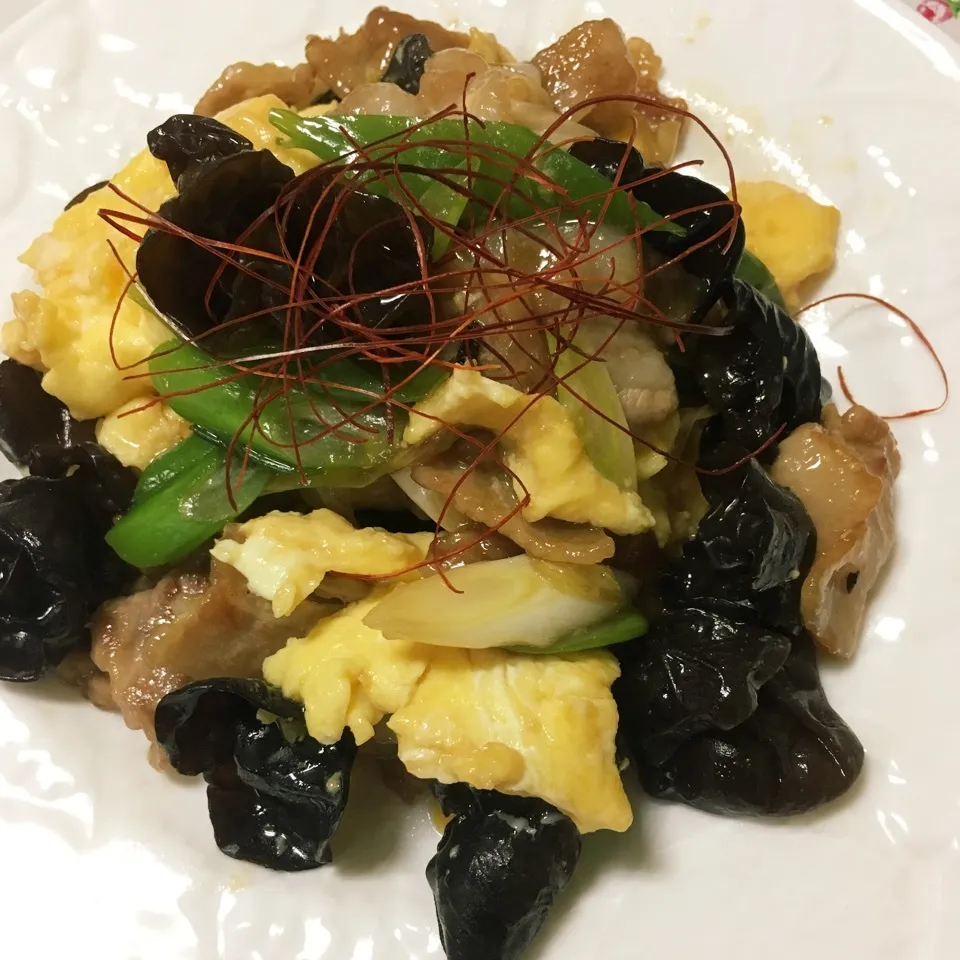 ふんわり卵ときくらげのハーモニー|しろくまさん