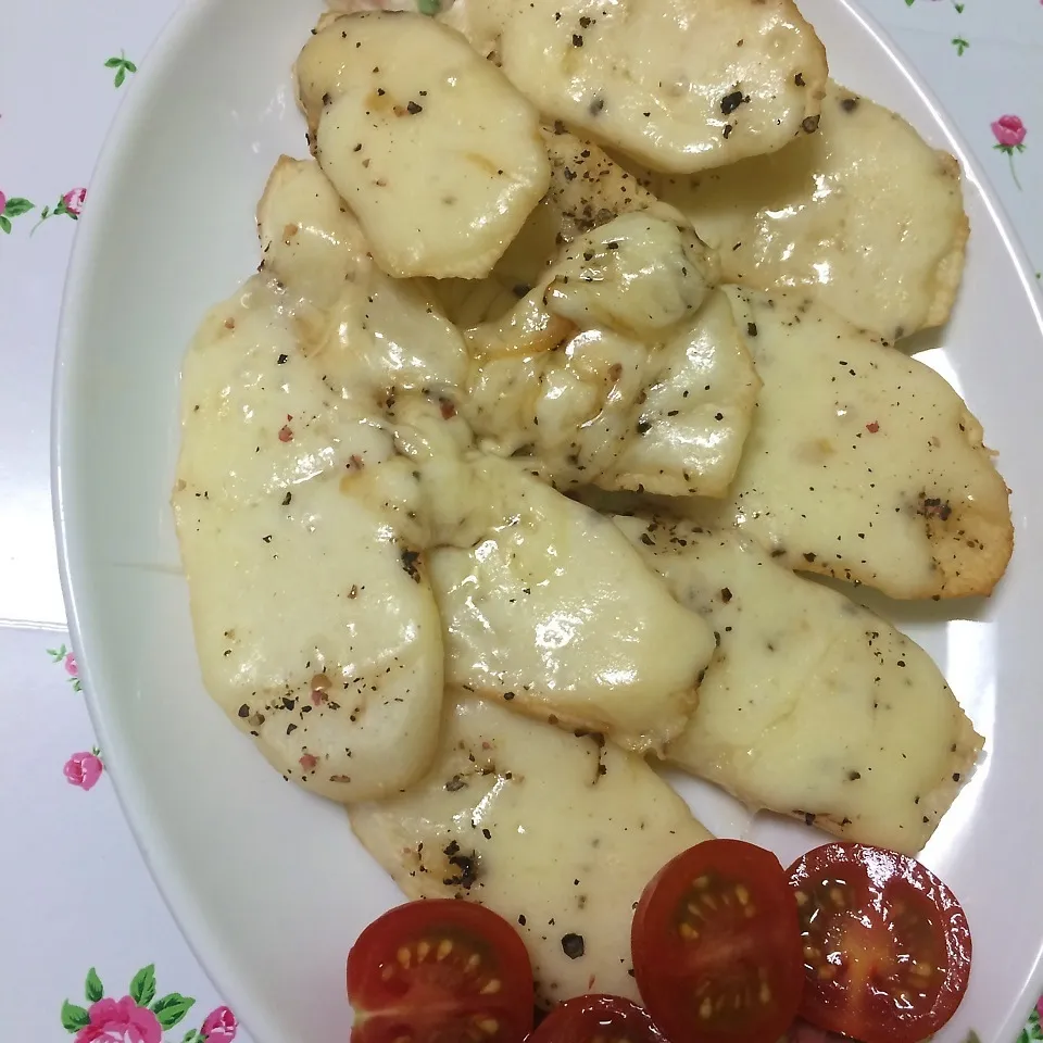 長いものチーズ焼き！|しろくまさん