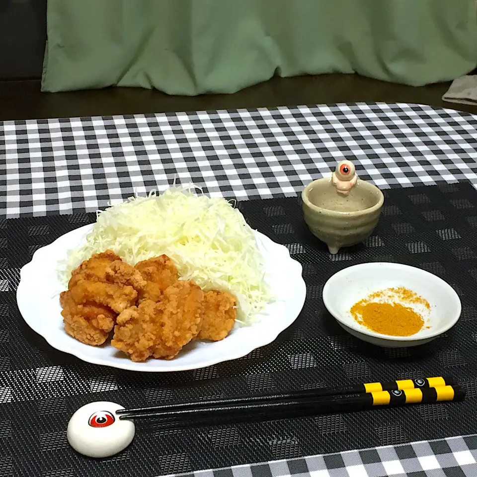 鳥の唐揚げ!  (^-^)
カレー塩で!|Kei Satoさん