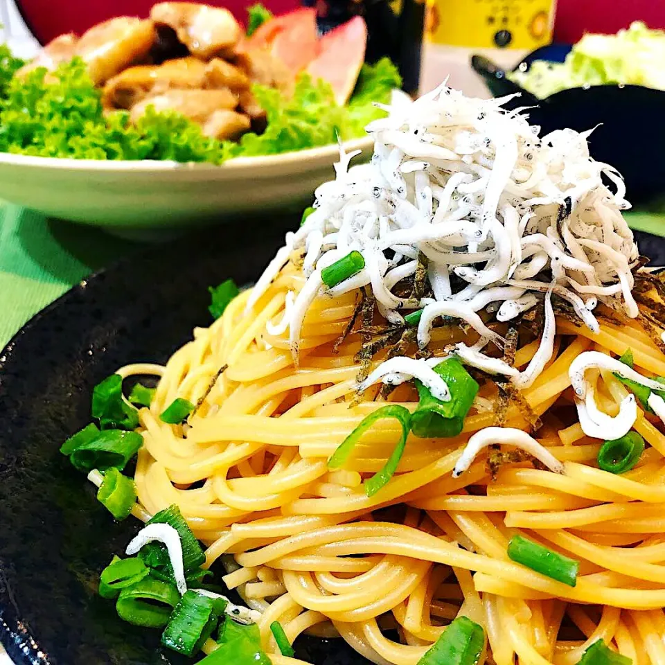 シラスと小松菜の和風パスタ🍝|ハマちゃんさん