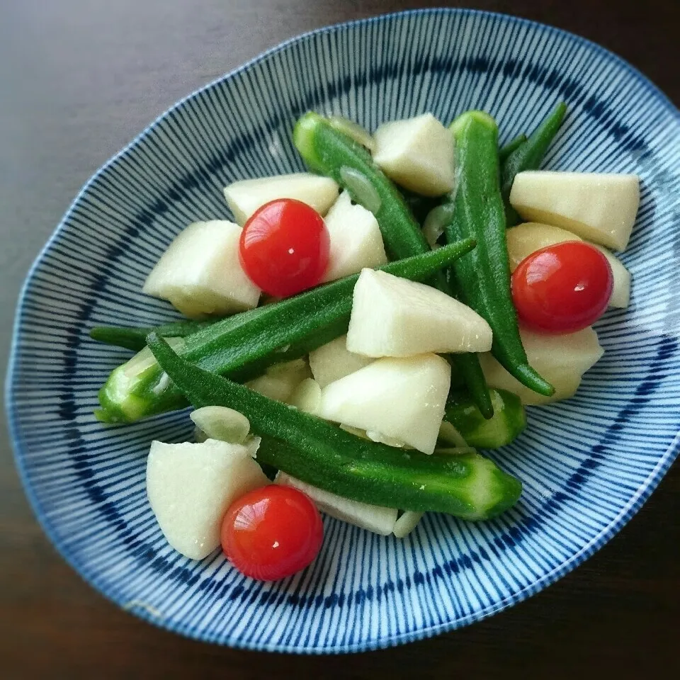 オクラのにんにくおひたし|まりおさん