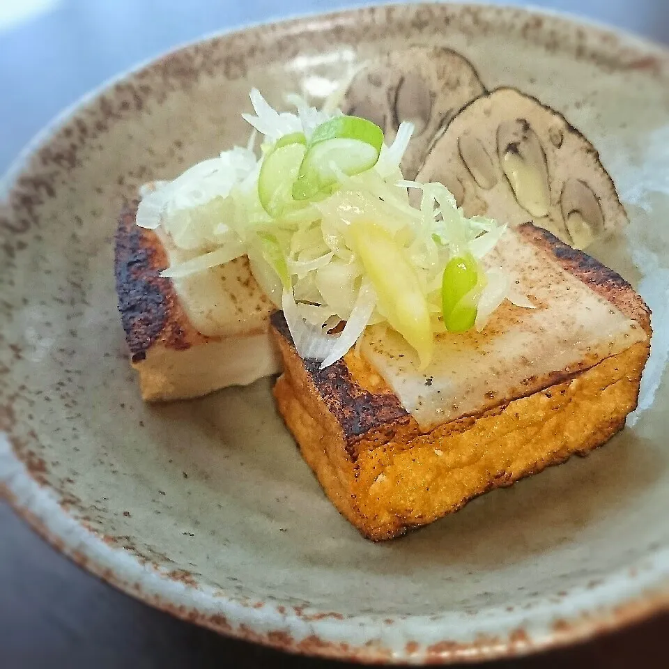 厚揚げ&れんこんﾁｰｽﾞ焼き|まりおさん