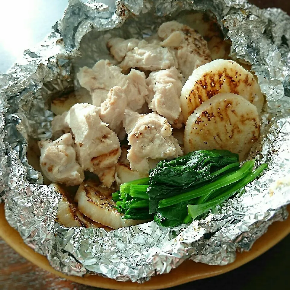 鶏と長芋のﾎｲﾙ焼き|まりおさん