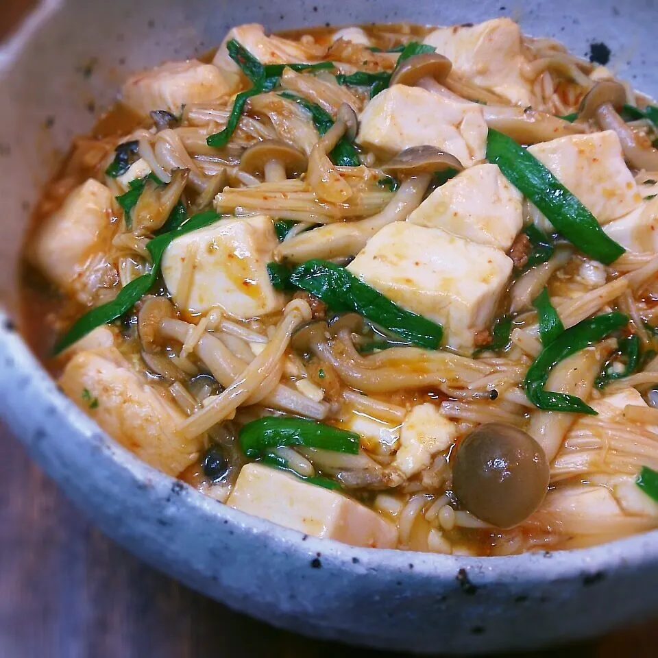 きのこたっぷり麻婆豆腐|まりおさん