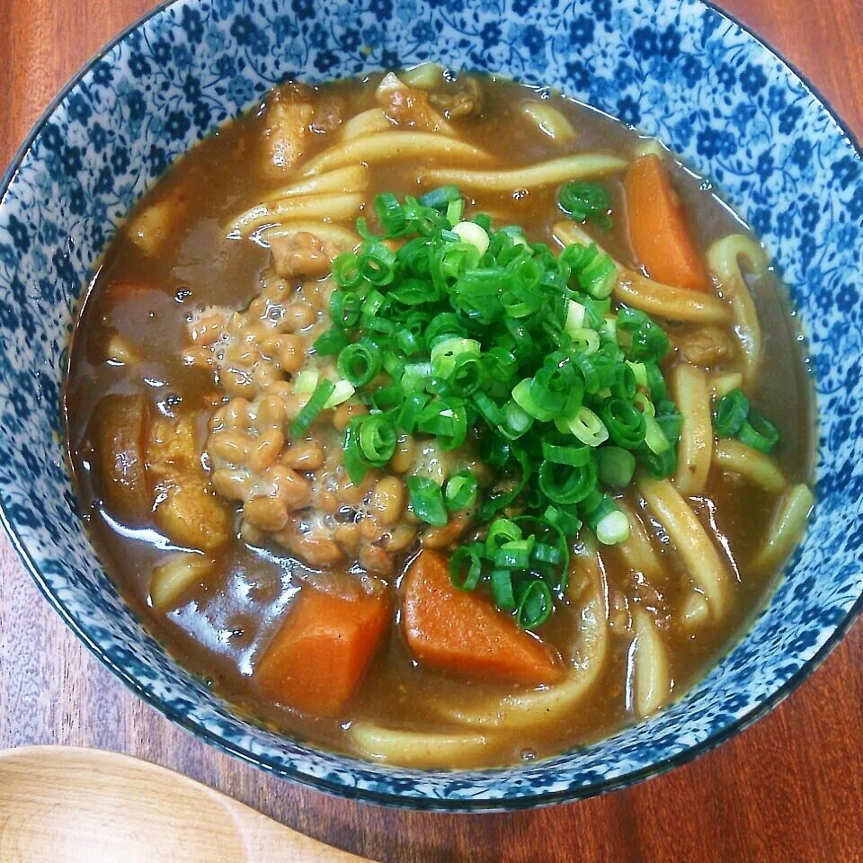 納豆ｶﾚｰうどん|まりおさん