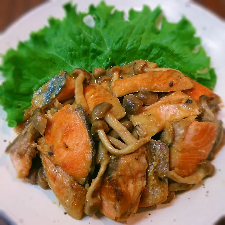 鮭の味噌ﾁｰｽﾞ炒め|まりおさん