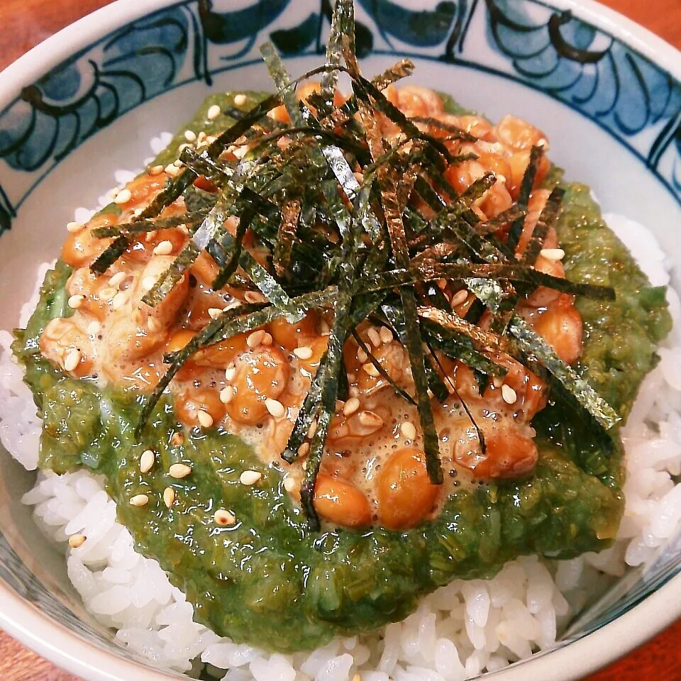 納豆めかぶ丼|まりおさん