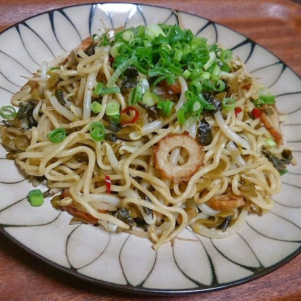 ﾋﾟﾘ辛高菜焼きそば|まりおさん