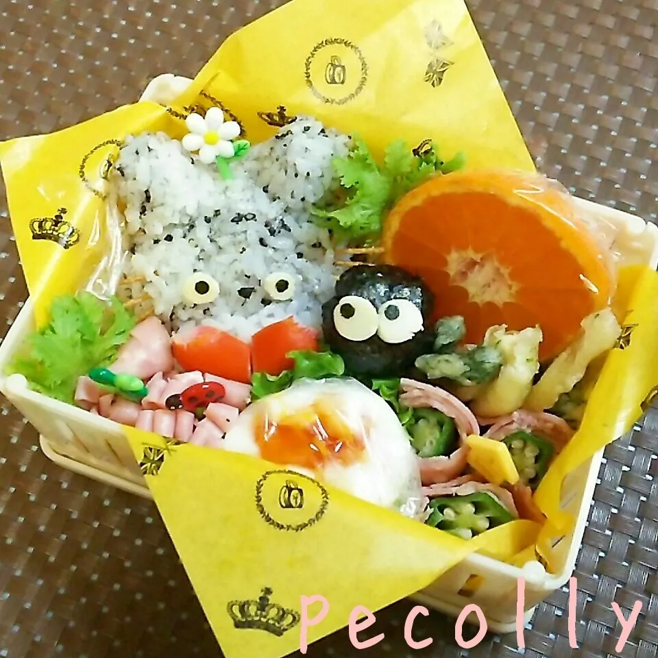 職場体験応援キャラ弁～オクラのベーコン巻き&トトロ🍙|kanakoさん