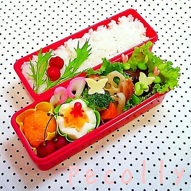 Snapdishの料理写真:中２女子弁当～ミートボールと根菜ホットサラダ|kanakoさん