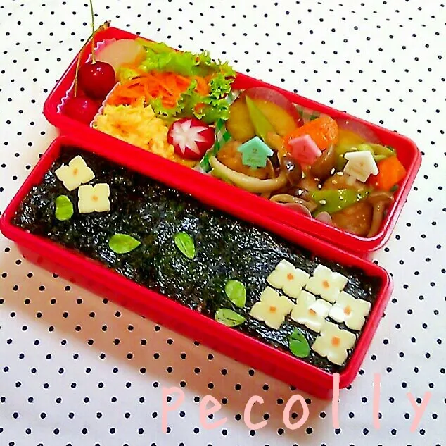 中２女子弁当～のり弁あじさい|kanakoさん