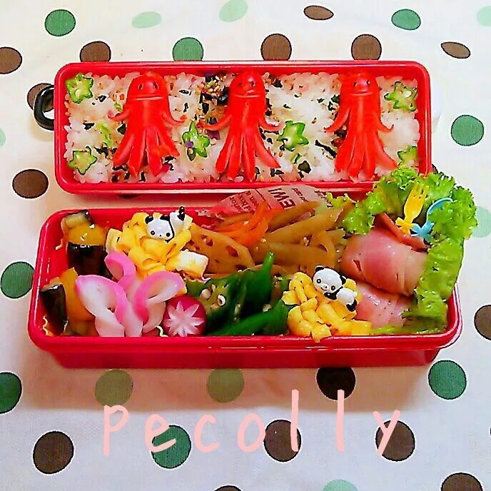 Snapdishの料理写真:中２女子弁当～えのきベーコン巻き|kanakoさん