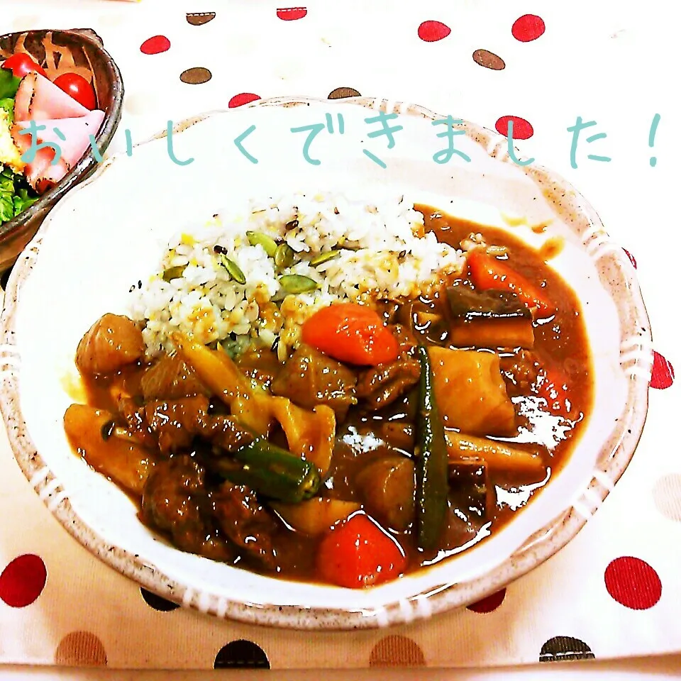 Snapdishの料理写真:牛すじトロットロ♪根菜カレー|kanakoさん