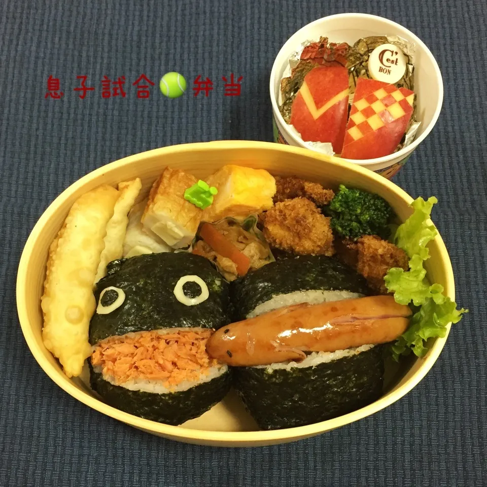 息子試合弁当♪ぱっかん🍙|なめ子さん