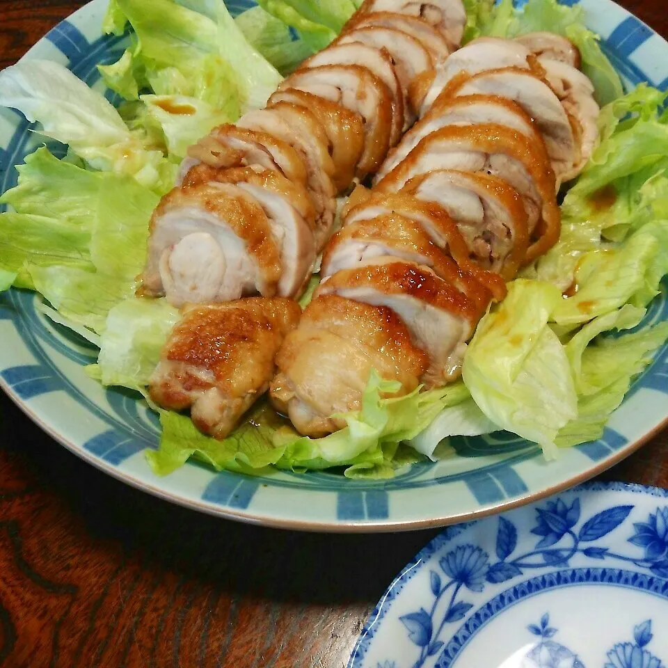 Snapdishの料理写真:照り焼きクルリンロールチキン|Kaorinboさん