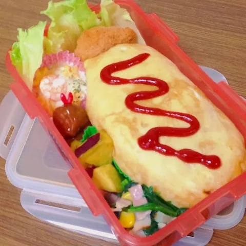 Snapdishの料理写真:男子中学生弁当♡|utaさん