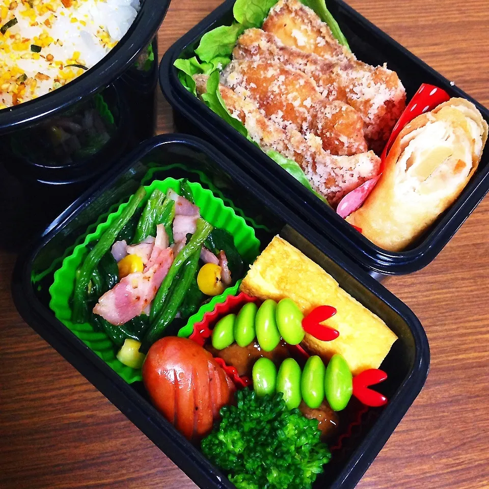 Snapdishの料理写真:男子中学生弁当♡|utaさん