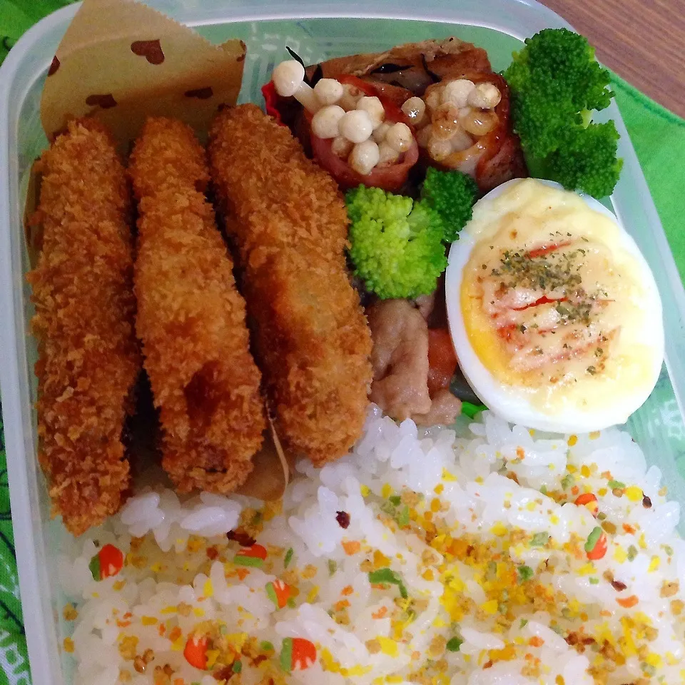 Snapdishの料理写真:男子中学生弁当♡|utaさん