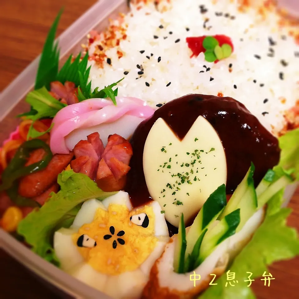 Snapdishの料理写真:男子中学生弁当|utaさん